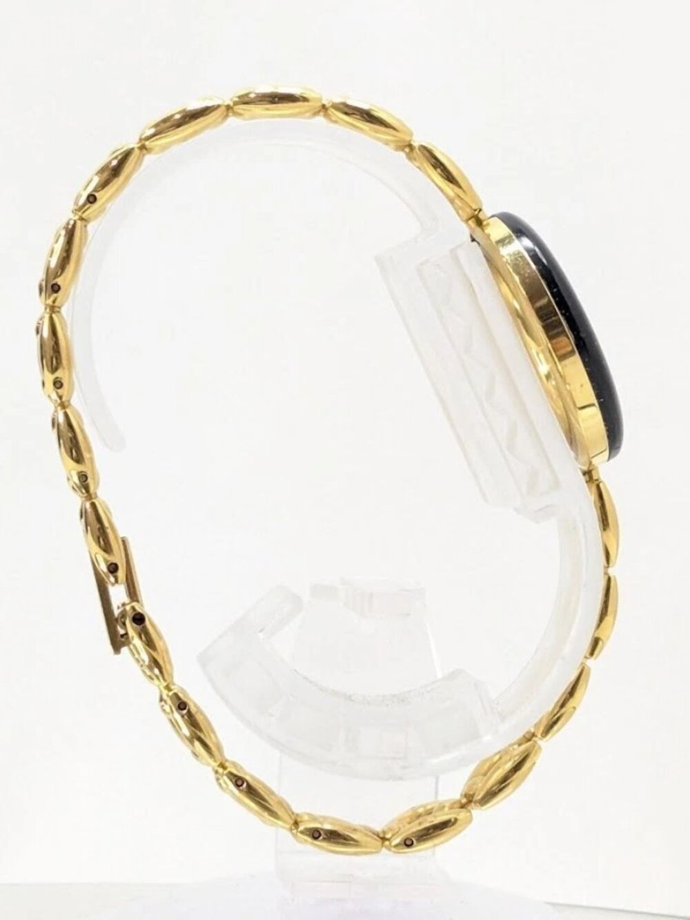Authentic Vintage Gucci Gold Tone Bracelet Watch Enamel Bezel Women’s Swiss Made - Picture 11 of 15
